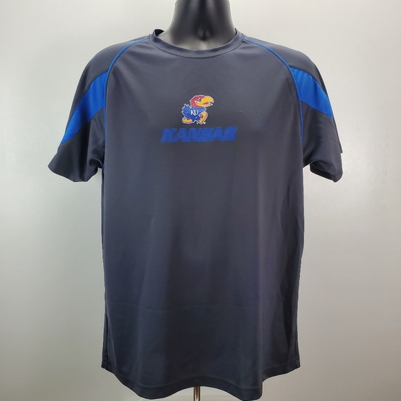 NCAA University of Kansas Jayhawks Dri-Fit Shirt Large Grey - Picture 2 of 9